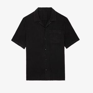 Zadig & Voltaire Sloan Linen Shirt Black Size XL